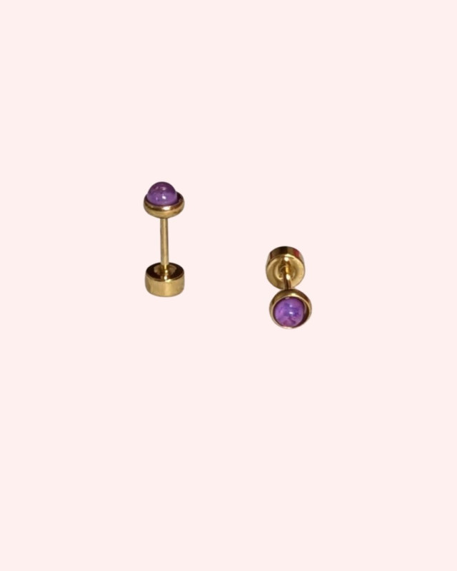 Purple Gold Stud
